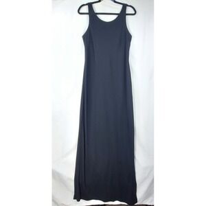 Joseph Ribkoff Couture Sleeveless Black Long Maxi Dress Scoop Back size‎ US 14